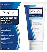 PanOxyl Acne Skincare Bundle Adapalene 0.1% Leave-On Gel, 30 Day Supply, 0.5 oz Antimicrobial Hyd...