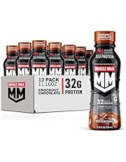 Muscle Milk Pro Advanced Nutrition Protein Shake, Knockout Chocolate, 11.16 Fl Oz (Pack of 12), 32g Protein, 1g Sugar, 16 Vitamins &amp; Minerals, 5g Fiber, Workout Recovery, Energizing Snack, Packaging May Vary