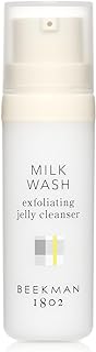 Beekman 1802 Milk Wash Exfoliating Jelly Cleanser - With Goat Milk + 100% Natural AHAs & BHAs - Dissolves Makeup, Helps Co...