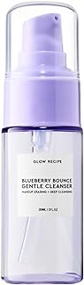 Glow Recipe Blueberry Bounce Gentle Face Cleanser Travel Size - 3-in-1 Foaming Double Cleanser, Makeup Remover & Clarifyin...