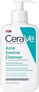 Face Wash Acne Treatment | Salicylic Acid Cleanser with Purifying Clay for Oily Skin | Blackhead Remover and Clogged Pore ...