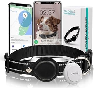 GPS Tracker for Dogs, Real-Time Location Pet Tracking Smart Activity Tracker Collar (iOS Only), No Monthly Fee, Works with...