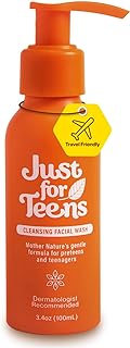 Just For Teens Organic Cleansing Facial Wash: All-natural ingredients for Preteens & Teens with Sensitive, Oily, Acne-Pron...