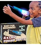 Light Up Toys Rocket Slingshot for Kids: Flash LED Rocket Launcher Toys - Foam Finger Rockets Toy...