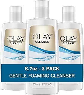 Olay Cleanse Gentle Foaming Face Cleanser for Sensitive Skin, Fragrance Free, 6.7 Fl Oz (Pack of 3)