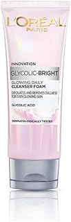 L'Oreal Paris Glycolic Bright Daily Foaming Face Cleanser, 100ml | Glycolic Acid Face Wash for Dull Skin | Daily Glowing F...