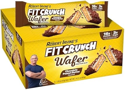 FITCRUNCH Wafer Protein Bars, Designed by Robert Irvine, 16g of Protein & 4g of Sugar