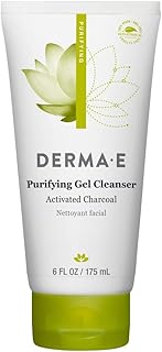 Derma E Purifying Gel Cleanser with Activated Charcoal, Marine Algae & Hyaluronic Acid – Face Wash Cleanses, Hydrates and ...