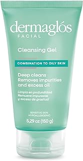 DERMAGLÓS Facial Cleanser Gel, For Oily Skin And Sensitive Skin | Provitamin B5, Allantoin, Glycerin | Daily Face Wash, De...