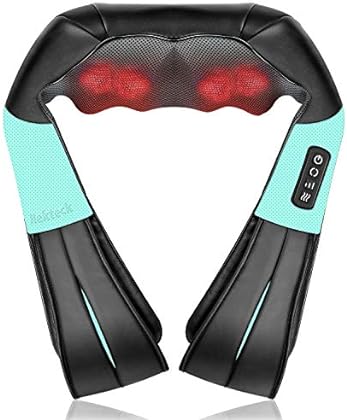 Nekteck Shiatsu Neck and Back Massager with Soothing Heat, Electric Deep Tissue 3D Kneading Massage Pillow for Shoulder, L...