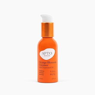 APTO Skincare Orange Blossom Cleanser with Grapeseed Oil, Lightly Foaming Daily Face Wash, 4 fl. oz.
