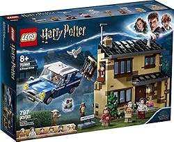 LEGO Harry Potter 4 Privet Drive 75968 House and Ford Anglia Flying Car Toy, Wizarding World Gifts for Kids, G