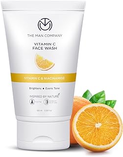 The Man Company Skin Brightening Vitamin C Face Wash with Turmeric and Moringa | Paraben & SLS Free - 100ml