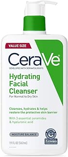 CeraVe Hydrating Facial Cleanser | Moisturizing Non-Foaming Face Wash with Hyaluronic Acid, Ceramides and Glycerin | Fragr...