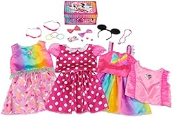 Disney Junior Minnie Mouse Bowdazzling Dress-Up and Pretend Play Trunk, Fits Sizes 4-6X, Kids Toys for Ages 3 