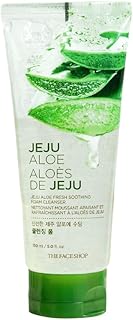 The Face Shop Jeju Aloe Fresh Soothing Foam Cleanser - Brightening, Hydrating, Moisturizing Face Wash with Green Tea, Aloe...