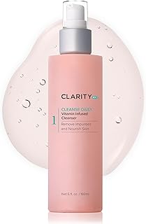 ClarityRx Cleanse Daily Vitamin-Infused Face Wash, Natural Plant-Based Moisturizing Facial Cleanser For All Skin Types
