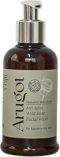 Arugot Organic Wild Rose Face Wash, Made in Israel | Anti-Aging Facial Cleanser for Age Spots, Dark Circles & Fine Lines -...