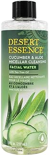 Desert Essence Cucumber & Aloe Micellar Cleansing Facial Water 8 fl oz - Gluten Free, Vegan, Cruelty Free - Soothing Cucum...