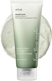 ANUA Heartleaf Quercetinol Pore Deep Cleansing Foam, Facial Cleanser, for Double Cleansing, BHA, Hyaluronic Acid, Glyceri...
