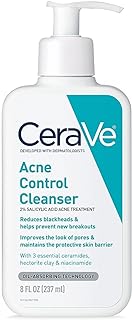 CeraVe Acne Treatment Face Wash | Salicylic Acid Cleanser with Purifying Clay, Niacinamide, and Ceramides | Pore Control a...