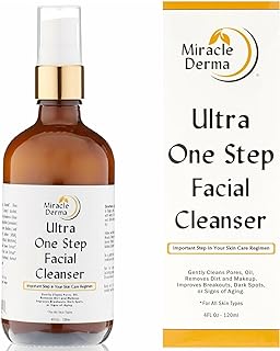 Miracle Derma Ultra One Step Facial Cleanser Gentle Hydrating All Skin Types Oil-FreeSoap-Free Moisturizing Formula Unscen...