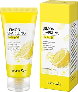 SECRET KEY Lemon Sparkling Peeling Gel, Deep Cleansing, Exfoliation, Skin Moisturization, Low Irritation for Sensitive Ski...
