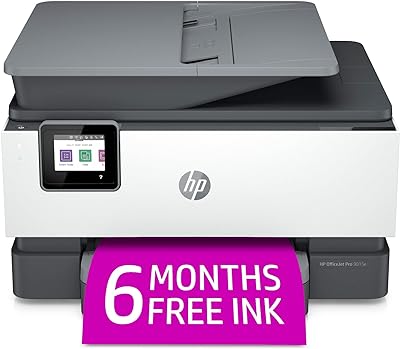 HP OfficeJet Pro 9015e Wireless Color All-in-One Printer with 6 Months Free Ink (1G5L3A) (Renewed Premium), Gray