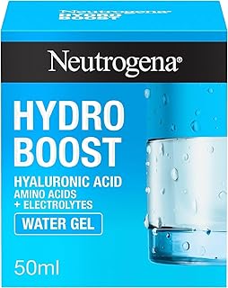 Neutrogena Hydro Boost Face Moisturizer with Hyaluronic Acid for Dry Skin, Oil-Free and Non-Comedogenic Water Gel Face Lot...
