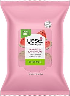 Yes To Face Wipes for Women and Men, Refreshing Facial Cleansing Wipes for use as a Make Up Remover, Cleaning, Soothing, W...