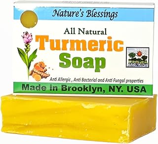 Nature's Blessings Turmeric Soap Bar - Pack of 3 - All Natural, Handmade with vegetarian and food grade ingredients. Excel...