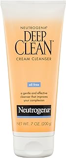 Neutrogena Deep Clean Daily Facial Cream Cleanser with Beta Hydroxy Acid to Remove Dirt, Oil & Makeup, Alcohol-Free, Oil-F...