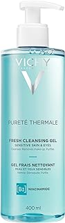 Vichy Pureté Thermale Fresh Cleansing Gel, Formulated With Glycerin, Gentle Gel Cleanser & Makeup Remover, Removes Impurit...