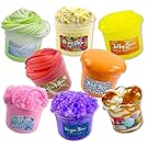 Slime Texture Sampler Pack (8 x 2.5oz) - Variety Textured Slime - Handmade in USA - Dope Slimes