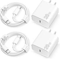 iPhone 15 Charger USB C Wall Charger iPad Pro Charger Type C Charger Block 2 Pack with 2 Pack 6FT Cable for iPhone 15/15...