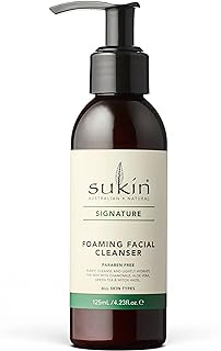 Sukin Foaming Facial Cleanser Pump, Gentle Gel Cleanser with Green Tea, Aloe Vera & Chamomile to Purify, Soothe & Tighten ...