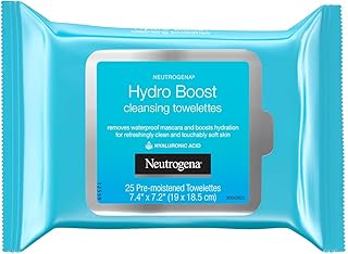 Neutrogena Hydro Boost Cleanser Facial Wipes, 25 Count (Pack of 3)