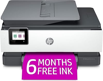 HP OfficeJet Pro 8025e Wireless Color All-in-One Printer with Bonus 6 Free Months Instant Ink (1K7K3A) (Renewed Premium),Grey