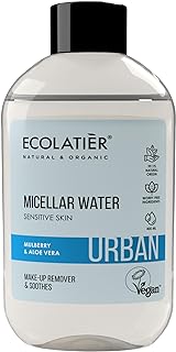 Gentle Micellar Water for Sensitive Skin ECOLATIER, URBAN Series - Offers Mild Cleansing and Care, Perfect for Achieving a...