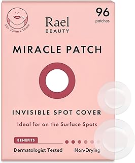 Rael Pimple Patches, Miracle Invisible Spot Cover - Hydrocolloid Acne Patch for Face, Blemishes, Zits Absorbing Patch, Bre...