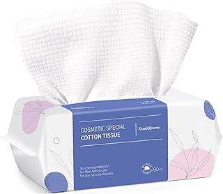 PoeticEHome Clean Towel | Thick & Absorbent | Cotton Face Tissue Biodegradable | Disposable Dry Wipes for Facial Cleansing...