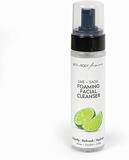 Bath & Body Fusion Lime + Sage Foaming Facial Cleanser, 8 Fl Oz (Pack of 1)