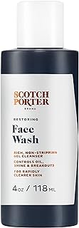 Scotch Porter Restoring Face Wash | Rich, Non-Stripping Gel Cleanser | Formulated with Non-Toxic Ingredients, Free of Para...