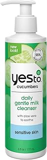 Yes To Cucumbers Gentle Milk Cleanser, 6 Fl Oz, Soothing Face Wash That Won't Strip Skin, Formulated with Cucumber, Aloe, ...