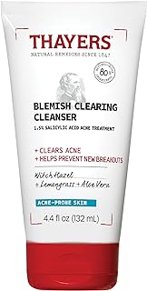 THAYERS Blemish Clearing Face Cleanser with 1.5% Salicylic Acid, Acne Treatment Face Wash, Soothing and Non-Stripping Skin...