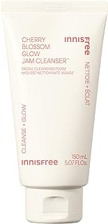 innisfree Cherry Blossom Glow Jam Cleanser, Sulfate Free, Korean Face Wash, Cleansing Foam for Glowing Glass Skin (Packagi...