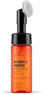 Botanic Hearth Vitamin C Foaming Face Wash with Papaya & Orange | Extracts Built-In Silicone Brush | Cleansing & Glowing S...
