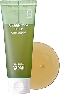 YADAH Green Tea Pure Cleansing Gel, 3.4 Fl Oz - pH Balanced Foaming Gel Cleanser Formulated with Natural Ingredients for D...