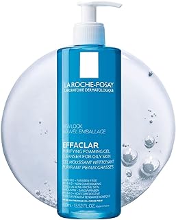 La Roche-Posay Effaclar Purifying Foaming Gel Cleanser for Oily Skin, pH Balancing Daily Face Wash, Oil Free and Soap Fre...