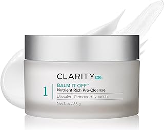 ClarityRx Balm It Off Facial Cleanser, Natural Plant-Based Pre-Cleanser for All Skin Types, Gently Dissolves Makeup, Dirt...